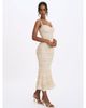 Miss Circle Miss Circle Xiomara Stripe Crochet Knit Mermaid Midi Dress - 5