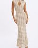 Miss Circle Miss Circle Xylona Crochet Teardrop Neckline Mermaid Maxi Dress in Beige, Women's at Urban Outfitters - 2