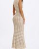 Miss Circle Miss Circle Xylona Crochet Teardrop Neckline Mermaid Maxi Dress in Beige, Women's at Urban Outfitters - 5