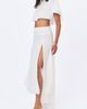 Miss Circle Miss Circle Yanna Chiffon High-Low Maxi Skirt in White, Women's at Urban Outfitters - 4