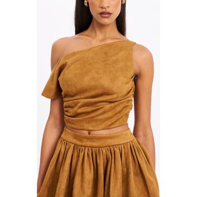 Miss Circle Miss Circle Yara Suede Slash Neck Tank Top