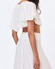 Miss Circle Miss Circle Yarae Satin Boat Neck Cape Top in White, Women's at Urban Outfitters - 3