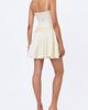 Miss Circle Miss Circle Yvonne Satin Asymmetrical Ruched Mini Dress in Ivory, Women's at Urban Outfitters - 5