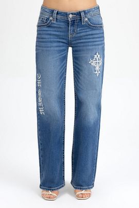 Miss Me Miss Me Caspian Wide Leg Jean in Medium Wash, Women's at Urban Outfitters