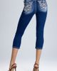 Miss Me Miss Me Ellora Fleur Capri Jeans in Dark Wash, Women's at Urban Outfitters - 1