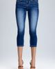 Miss Me Miss Me Ellora Fleur Capri Jeans in Dark Wash, Women's at Urban Outfitters - 4