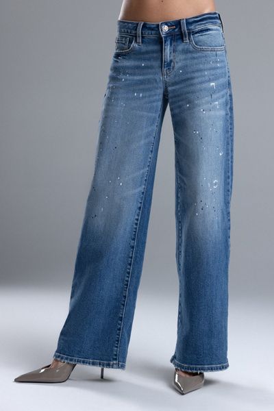 Miss Me Miss Me Logan Wide Leg Jeans in Medium Wash, Women's at Urban Outfitters