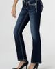Miss Me Miss Me Loose Saddle Stitch Border Bootcut Jean in Dark Wash, Women's at Urban Outfitters - 5