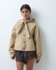 Miss Selfridge Miss Selfrdige cropped trench coat with tie neck detail-Neutral - 2