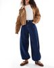 Miss Selfridge Miss Selfridge balloon elastic cuffs jeans in indigo-Navy - 1