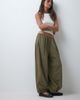 Miss Selfridge Miss Selfridge balloon pants in olive green - 1