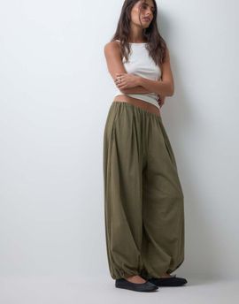 Miss Selfridge Miss Selfridge balloon pants in olive green