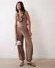 Miss Selfridge Miss Selfridge balloon pants in tan - part of a set-Brown - 1