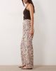 Miss Selfridge Miss Selfridge barrel leg jeans in animal print-Multi - 3