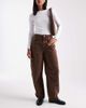 Miss Selfridge Miss Selfridge barrel leg jeans in chocolate wash-Brown - 1
