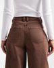 Miss Selfridge Miss Selfridge barrel leg jeans in chocolate wash-Brown - 4