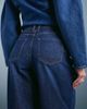 Miss Selfridge Miss Selfridge barrel leg jeans in indigo wash-Blue - 4