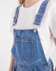 Miss Selfridge Miss Selfridge barrel leg overalls in mid wash-Blue - 3