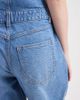 Miss Selfridge Miss Selfridge barrel leg overalls in mid wash-Blue - 4