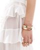 Miss Selfridge Miss Selfridge beach chiffon ruffle tiered maxi skirt in cream-White - 3