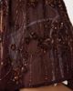 Miss Selfridge Miss Selfridge beach premium embellished shorts in chocolate - part of a set-Brown - 4