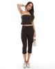 Miss Selfridge Miss Selfridge bengaline bandeau top in chocolate - part of a set-Brown - 2