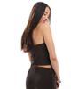 Miss Selfridge Miss Selfridge bengaline bandeau top in chocolate - part of a set-Brown - 4