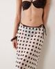 Miss Selfridge Miss Selfridge bias cut chiffon beach maxi skirt in cream polka dots-White - 2