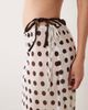 Miss Selfridge Miss Selfridge bias cut chiffon beach maxi skirt in cream polka dots-White - 4