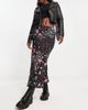 Miss Selfridge Miss Selfridge bias maxi skirt in patchwork floral-Black - 1