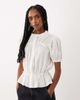 Miss Selfridge Miss Selfridge bow detail pea blouse in white - 1