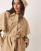 Miss Selfridge Miss Selfridge broderie detail cape crop trench in stone-Neutral - 2