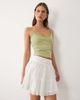 Miss Selfridge Miss Selfridge broderie mix tiered mini skirt in white - 2