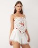 Miss Selfridge Miss Selfridge broderie shorts in ivory-White - 1