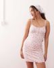 Miss Selfridge Miss Selfridge button detail mini dress in pink micro floral-Multi - 1