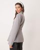 Miss Selfridge Miss Selfridge button through cinch blazer in gray - 4