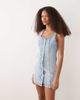 Miss Selfridge Miss Selfridge button up denim mini dress in mid blue wash - 2