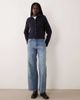 Miss Selfridge Miss Selfridge cable collar button through cardigan in navy-PURPLE - 4