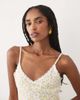 Miss Selfridge Miss Selfridge cami mini dress in floral print-White - 4
