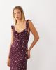 Miss Selfridge Miss Selfridge cami ruffle maxi dress in mixed floral print-Purple - 1