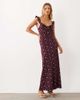 Miss Selfridge Miss Selfridge cami ruffle maxi dress in mixed floral print-Purple - 2
