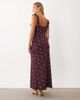 Miss Selfridge Miss Selfridge cami ruffle maxi dress in mixed floral print-Purple - 4