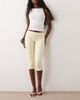 Miss Selfridge Miss Selfridge capri pants in buttermilk striped print - part of a set-Yellow - 1