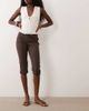 Miss Selfridge Miss Selfridge capri pants in chocolate brown - part of a set - 1