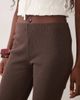Miss Selfridge Miss Selfridge capri pants in chocolate brown - part of a set - 3