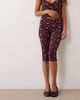 Miss Selfridge Miss Selfridge capri pants in dark floral - part of a set-Purple - 3