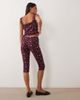 Miss Selfridge Miss Selfridge capri pants in dark floral - part of a set-Purple - 4
