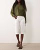 Miss Selfridge Miss Selfridge cargo capris in cream-White - 1
