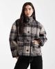 Miss Selfridge Miss Selfridge check cropped jacket in mono-Black - 1