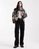Miss Selfridge Miss Selfridge check cropped jacket in mono-Black - 2